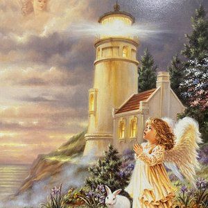 ☝️3/$15 ENCOURAGEMENT Leanin Tree VTG 6/pk Angel Lighthouse Bunnies Hope Prayer
